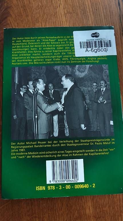Libri: Aloe - Kapillaren bestimmen unser Schicksal - Michael Peuser – Usato da Schwyz venduto da Burnsdesign 1