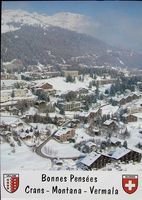 CRANS-MONTANA-VERMALA Vue aérienne du Haut-Plateau