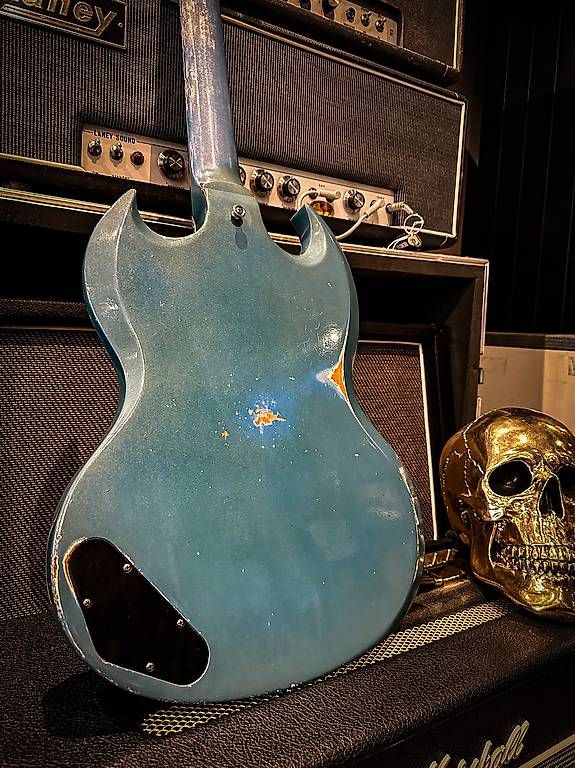 Gibson Strumenti musicali: Gibson replica SG Junior Pelham blue aged – Nuovo (secondo la descrizione) da Montreux venduto da Alligator-AMPS 2