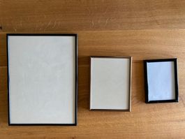Drei unterschiedliche Fotoleisten, Bilderrahmen