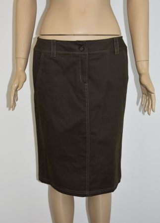 CLAUDIA JIL Damen Rock Juppes Jeans  /Lp:269/braun/Gr.38/Neu
