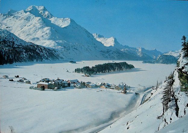 Cartoline postali: SILS-BASELGIA mit Piz La Margna – Usato da Jona venduto da philajona