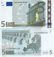 5 Euro  U Frankreich  printer L012  sgnatur duizenberg unc