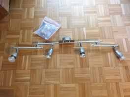 Deckenstrahler 4 flammig, Metall, gut erhalten, Winter-Sale!