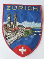 Vintage Badge Wappen ZÜRICH gross ST. GALLER STICKEREI