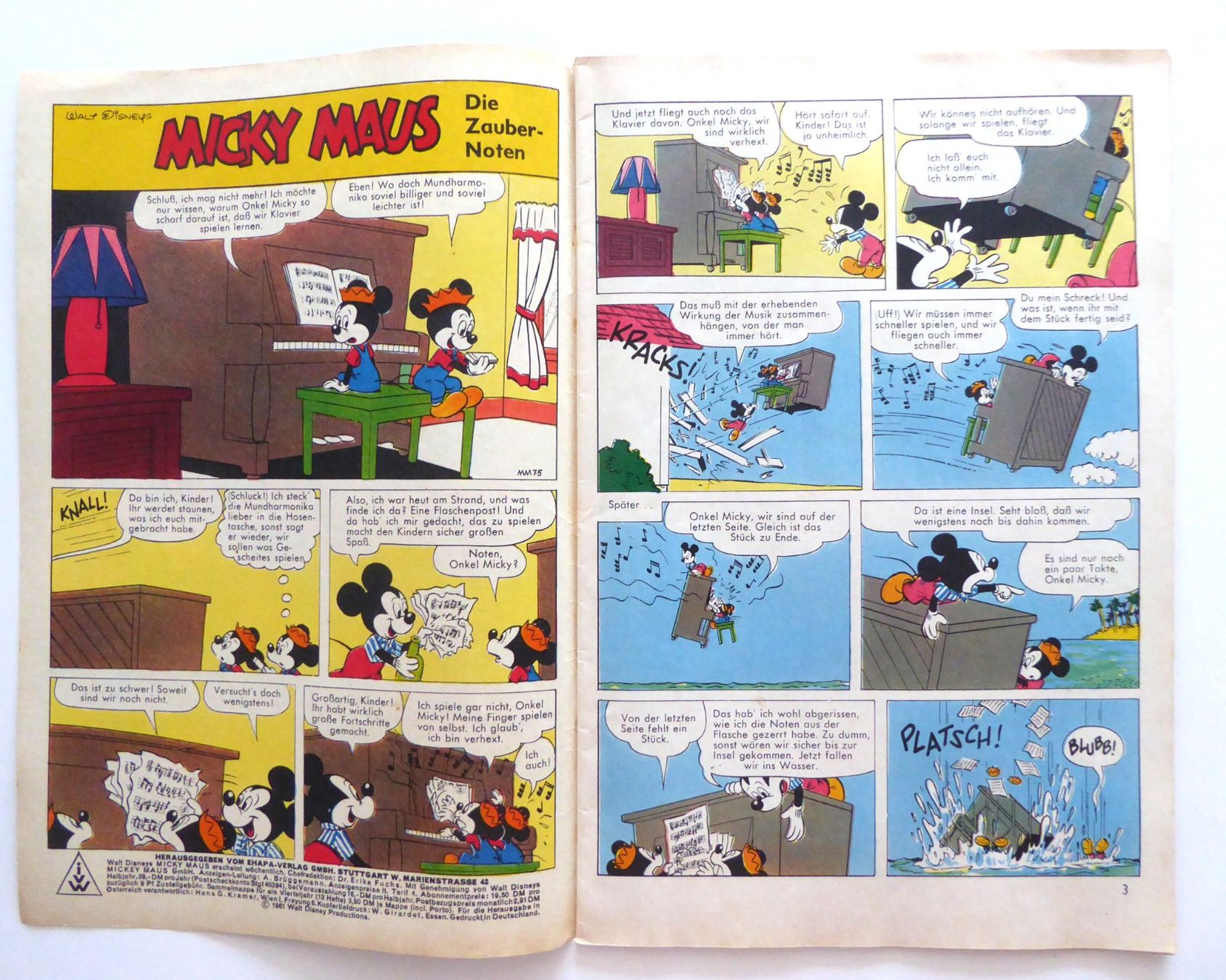 Fumetti: WD Micky Maus Heft Nr. 37 September 1961 – Usato da Aesch BL venduto da Kauri1 1