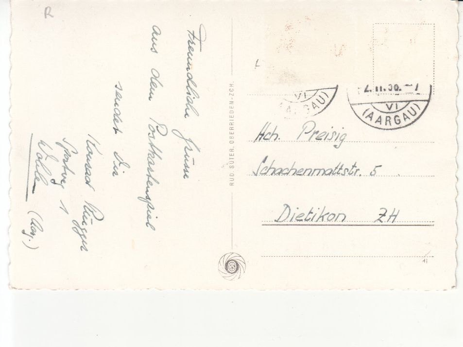 Ansichtskarten: Wohlen 1956 – Gebraucht aus Bürglen TG von StampGraf 1