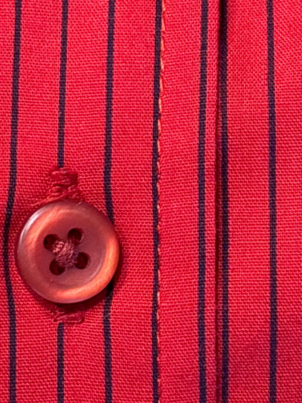 Camicie: yd. Hemd, Grösse M, rot/schwarz gestreift, – Usato da Guntershausen venduto da Herbie8357 3