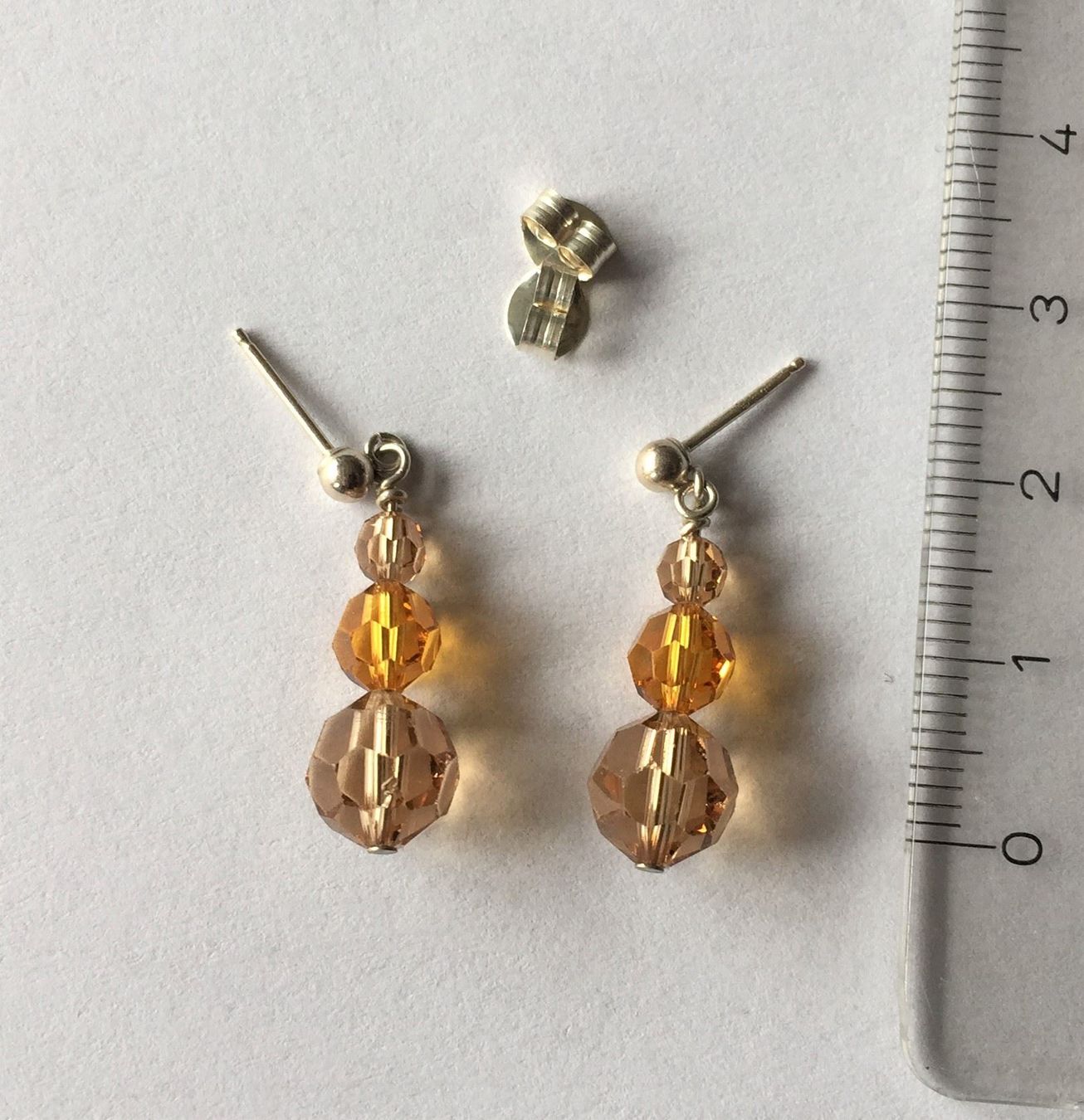 Orecchini pendenti & Orecchini a lobo: Boucles oreilles Ag & Swarovski brun / Ohrstecker Silber – Nuovo e nell'imballaggio originale da Goumoens-la-Ville venduto da brandonv