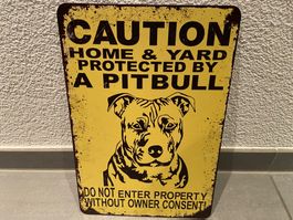 PITBULL Metall Hund Vintage Tafel NEU ! SCHILD!