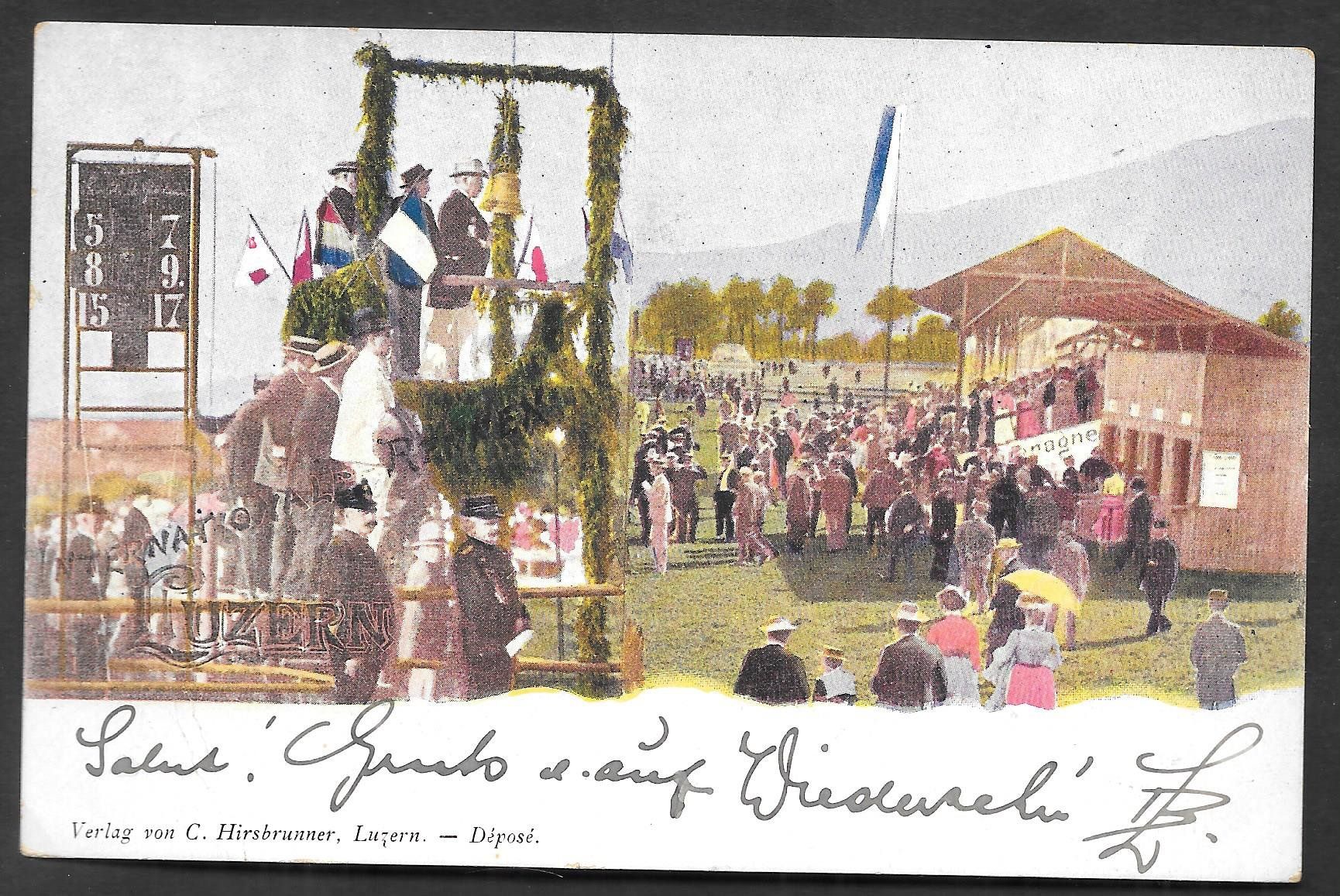 Cartoline postali: Luzern Internationales Pferderennen – Usato da Olten venduto da clotaldi