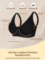 Soutien-gorge Invisible XXL Noir – Confort et Maintien!