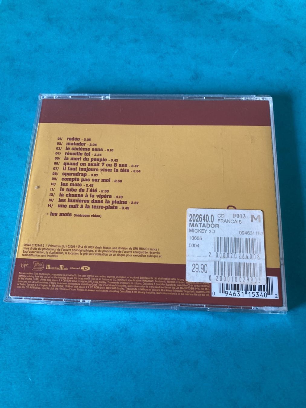 CDs: Mickey 3d - Matador – D'occasion à Neuchâtel par Rougesky 1