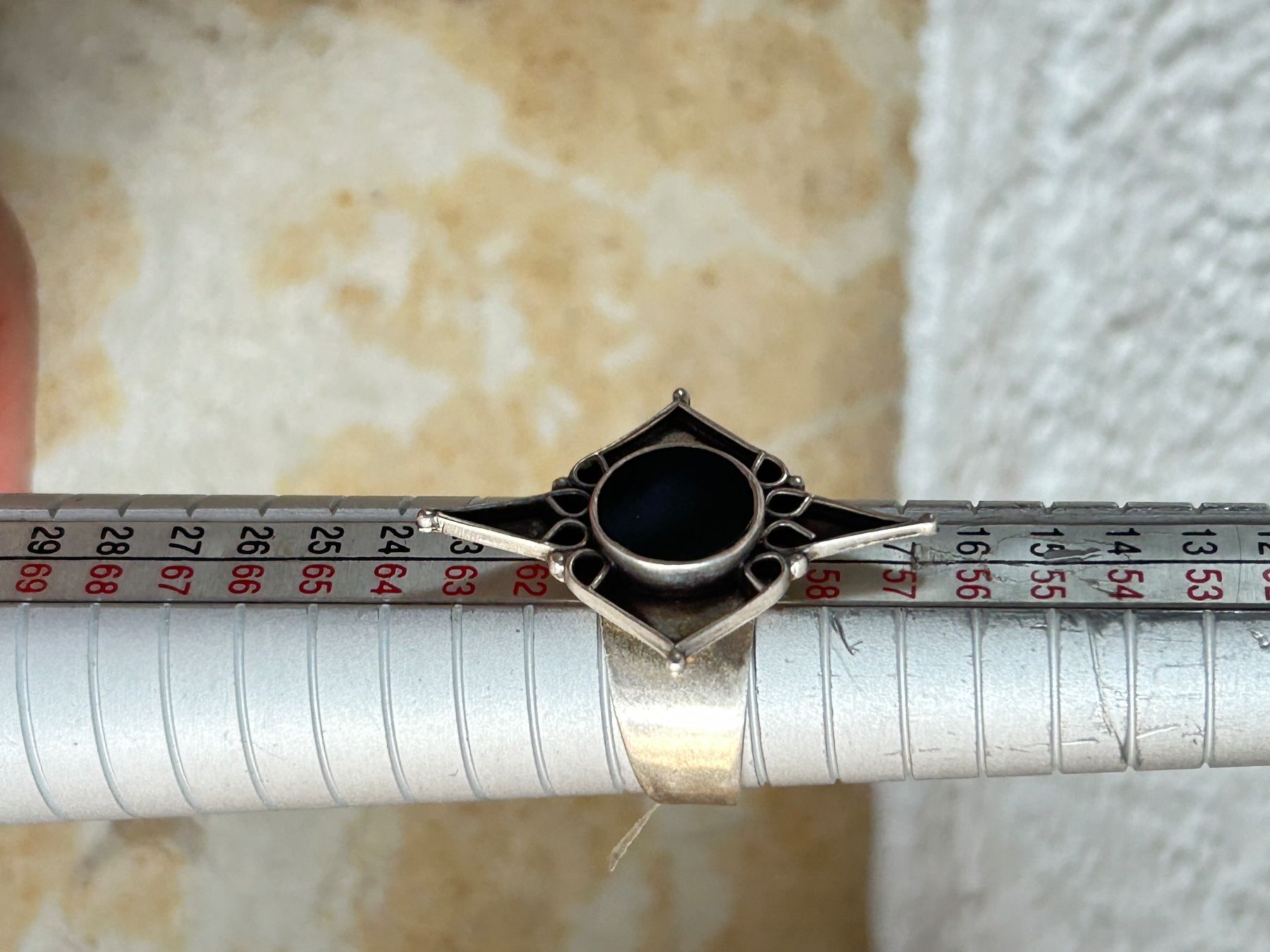 Ringe: Vintage Silberring mit Onyx-Stein, Grösse 59 – Gebraucht aus Basel von bellespirit 4