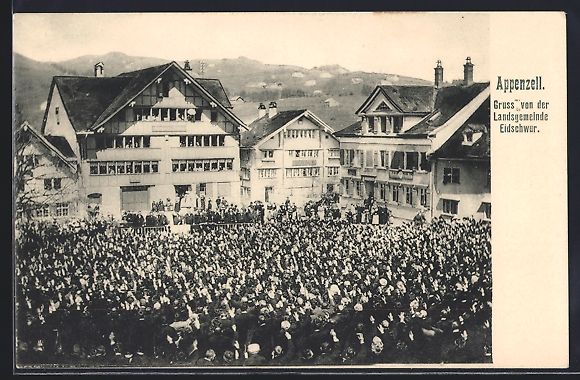 Ansichtskarten: AK Appenzell, die Landsgemeinde – Gebraucht aus Berlin von bartko-reher