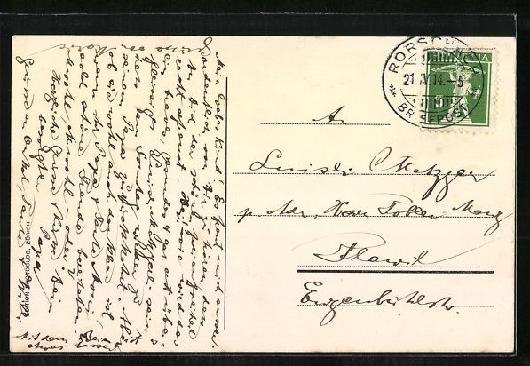 Cartoline postali: AK Rorschach, Reform. Kirche, 1914 – Usato da Berlin venduto da bartko-reher 1