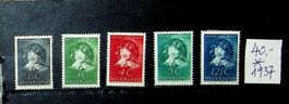 PAYS-BAS SÉRIE NEUVE* 1937. COTE  40 EUROS /T101
