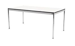 USM Haller Schreibtisch Kunstharz / Perlgrau / Weiß 175 x 10