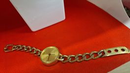 Damenuhr Lugano Swiss Goldfarben mit Gliederarmband