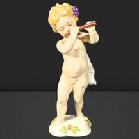 🌟 Antike Porzellanfigur – Knabe mit Flöte 🌟