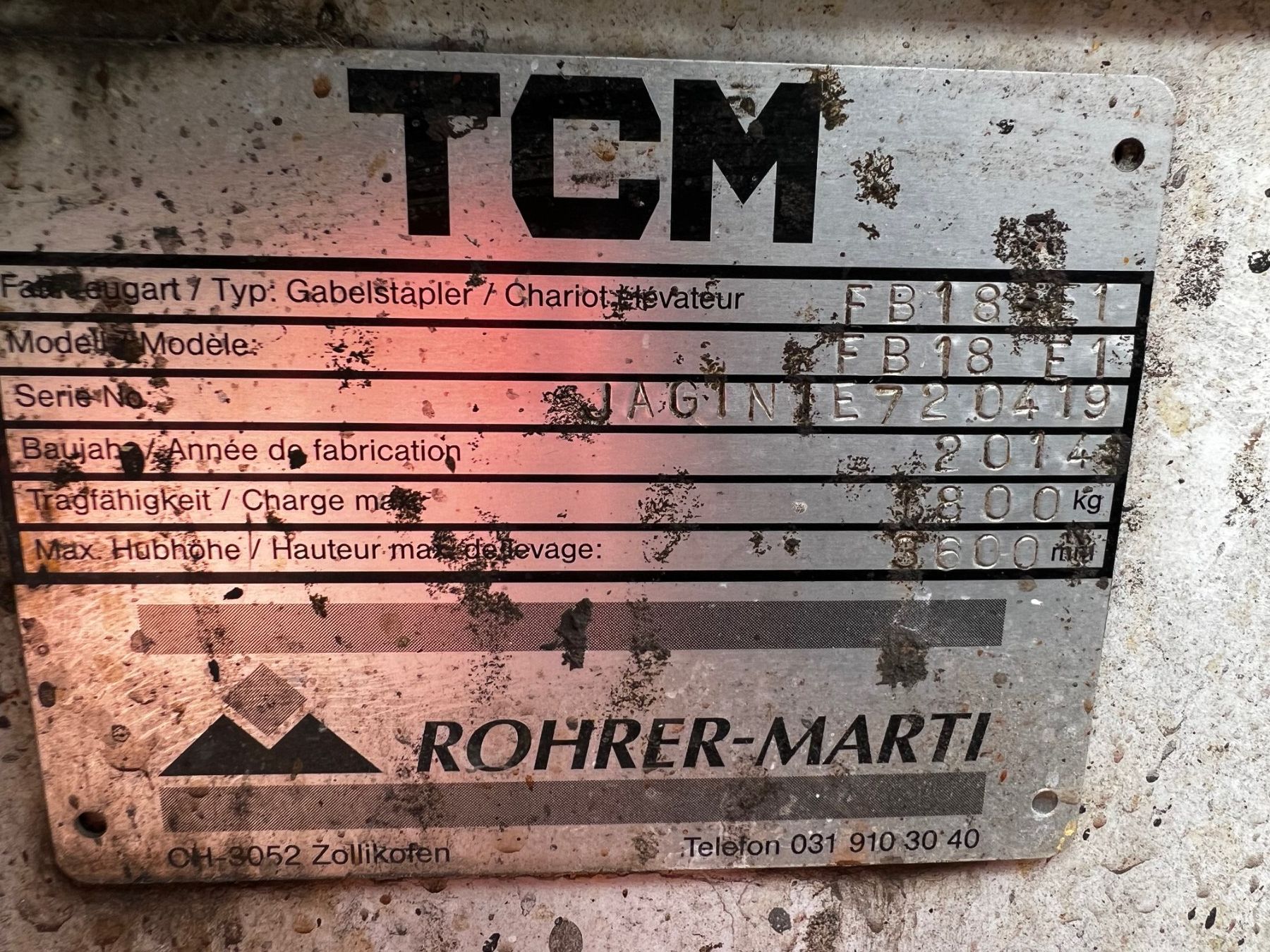 TCM Gabelstapler & Hubwagen: Elektrostapler TCM FB18E1 – Defekt aus Bubendorf von andreas092 5