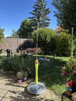 Douche solaire de jardin, verte et rose, pratique ! Neuve