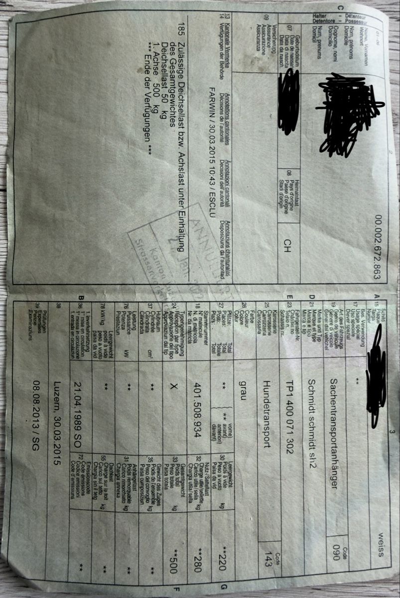 Rimorchi: Hunde Anhänger mit Stauraum – Usato da Hasle LU venduto da Aentlibuecher_91 9