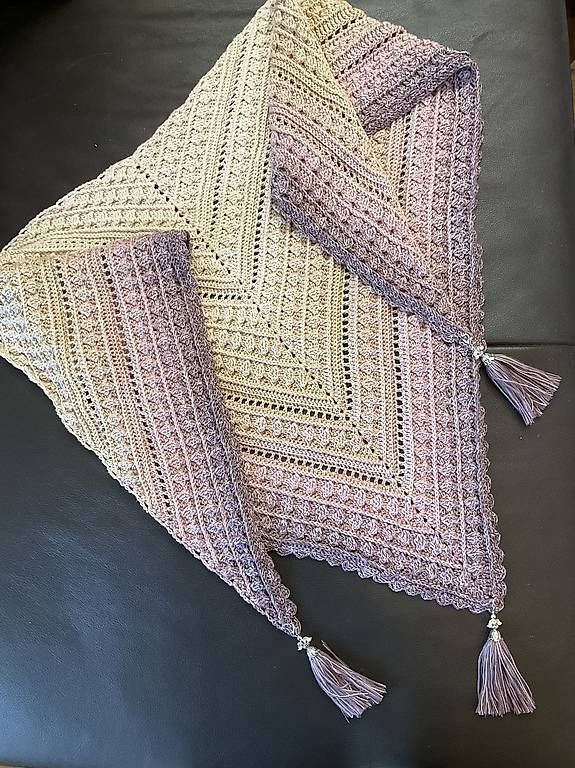 Foulards, Tücher & Schals: Schulter/Dreieckstuch "Gezeiten" – Neu (gemäss Beschreibung) aus Neuhausen von Mandala65 3