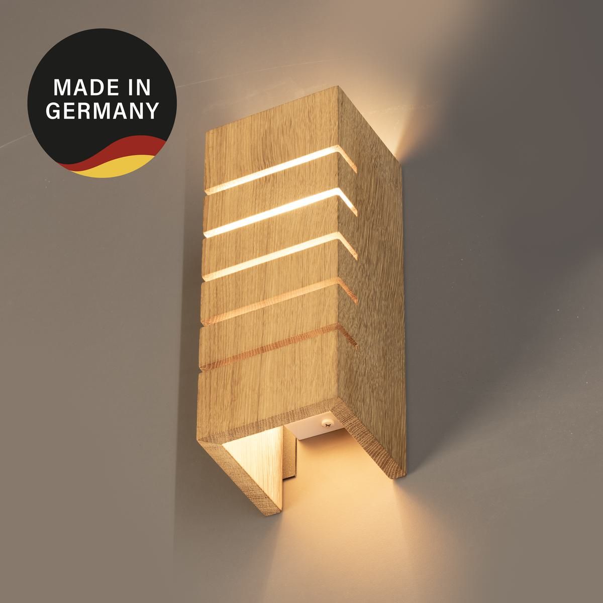 Lampade: Wandleuchte, Eiche, Natur, 25 cm x 10 cm – Nuovo (secondo la descrizione) da Kreuzlingen venduto da Smart-Light