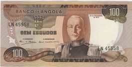 Angola 100 Escudos 1972, Pick-101, Banknote UNC (Uncirculat)
