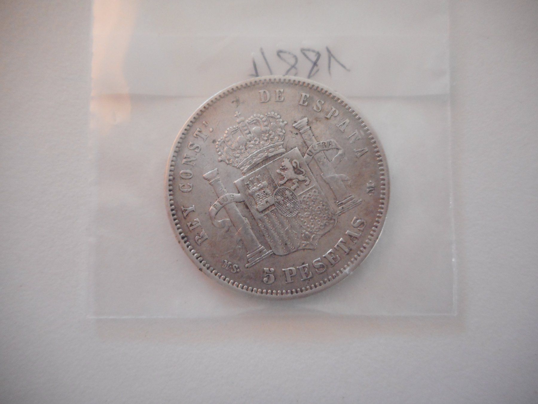 Tutti le monete: Pièce de 5 ptas en argent de 1884 – Usato da Carouge GE venduto da bemol_007 1