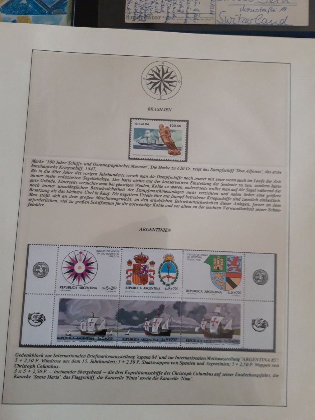 Album: Ringbinder mit Goldprägung - "Schiffe" – Nuovo (secondo la descrizione) da Wattenwil venduto da paku48 7