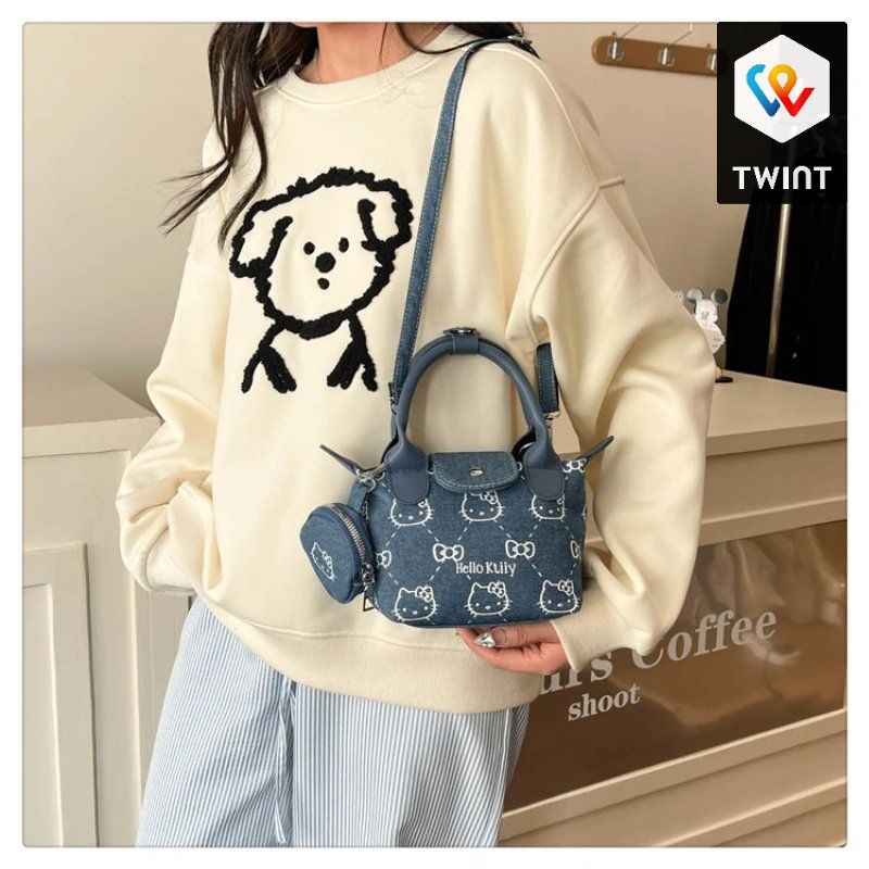 Borse da donna: Sac à main en Denim Hellokitty – Nuovo e nell'imballaggio originale da Saignelégier venduto da novamarket 4
