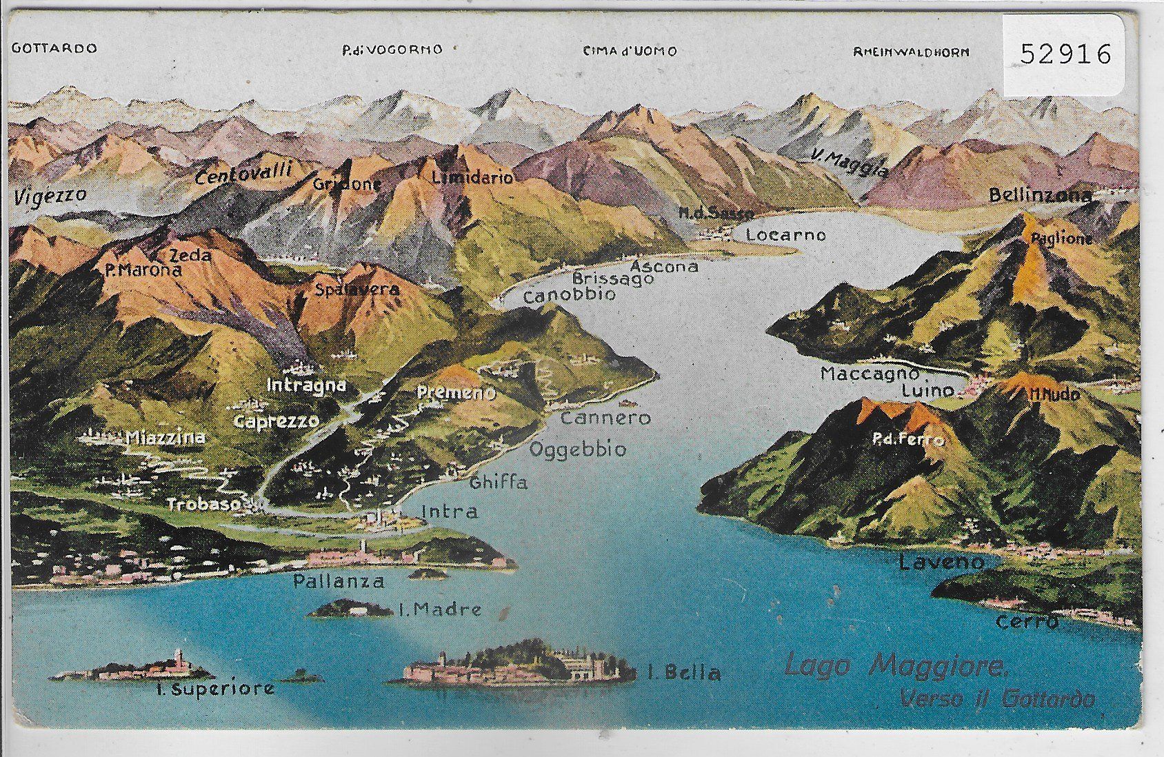 Ansichtskarten: Lago Maggiore - Panorama – Gebraucht aus Ettingen von Kartenplanet