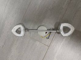 Deckenleuchte Wandleuchte Metall Chrom 2 Spots modern