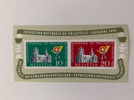 1955 Gedenckblock zur Nat. Briefmarkenausstellung Lausanne