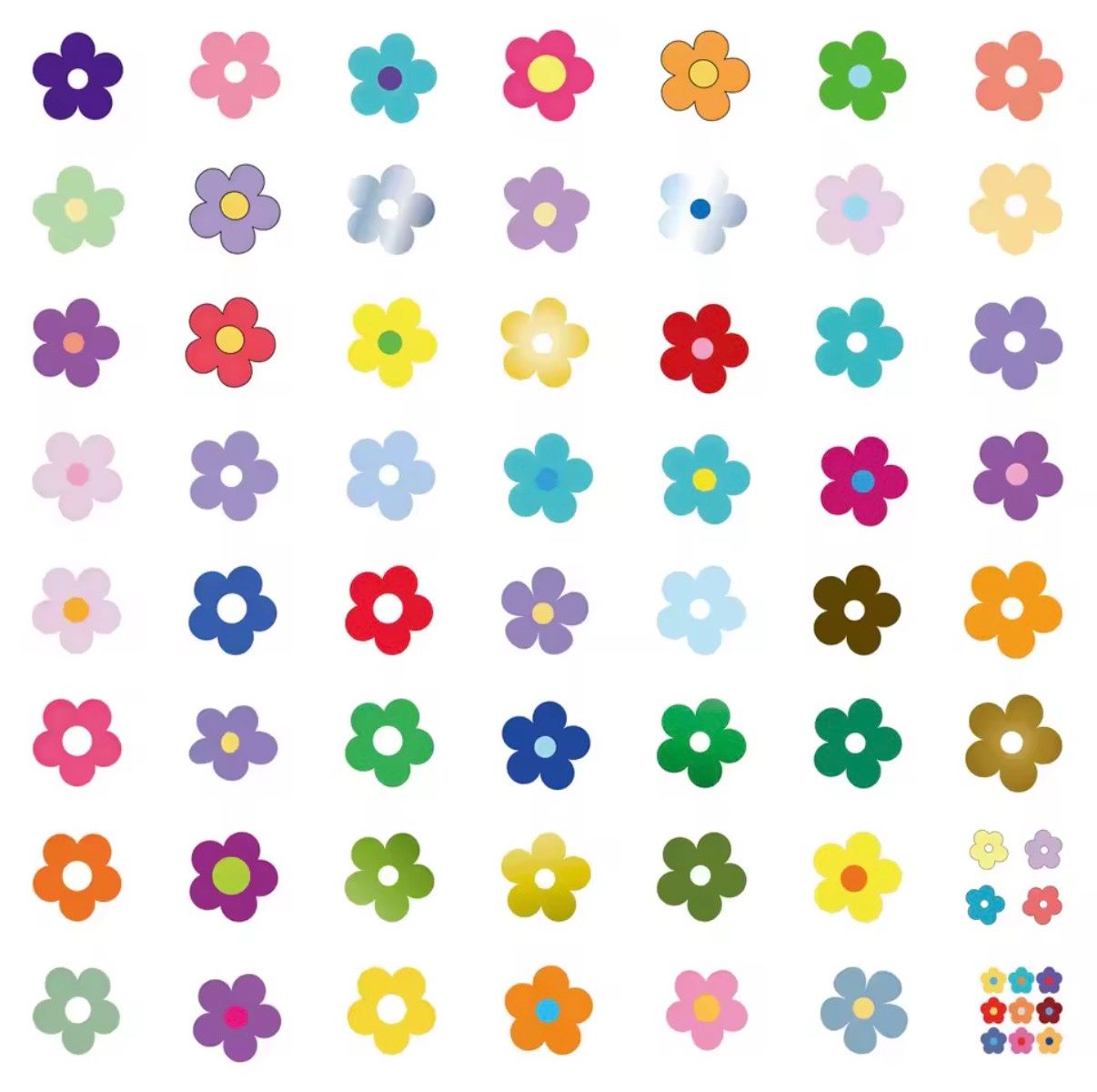 Aufkleber: 60 Aufkleber Sticker - Blumen – Neu und originalverpackt aus Basel von kun_2hnm 1