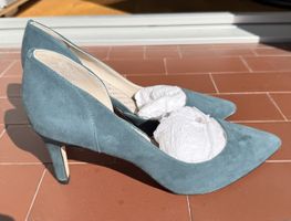 Damen Pumps Boden Wildleder türkis Grösse 39 guter Zustand