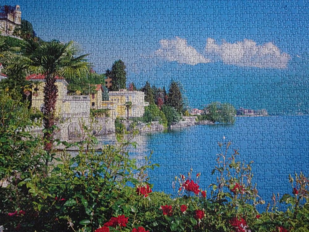 Ravensburger CreArt 25963 - Lac Majeur - peinture par numéro d'adultes, set de peinture à faire soi-même avec pinceau et peintures acryliques, cadeau pour femmes et hommes, peinture pour adultes