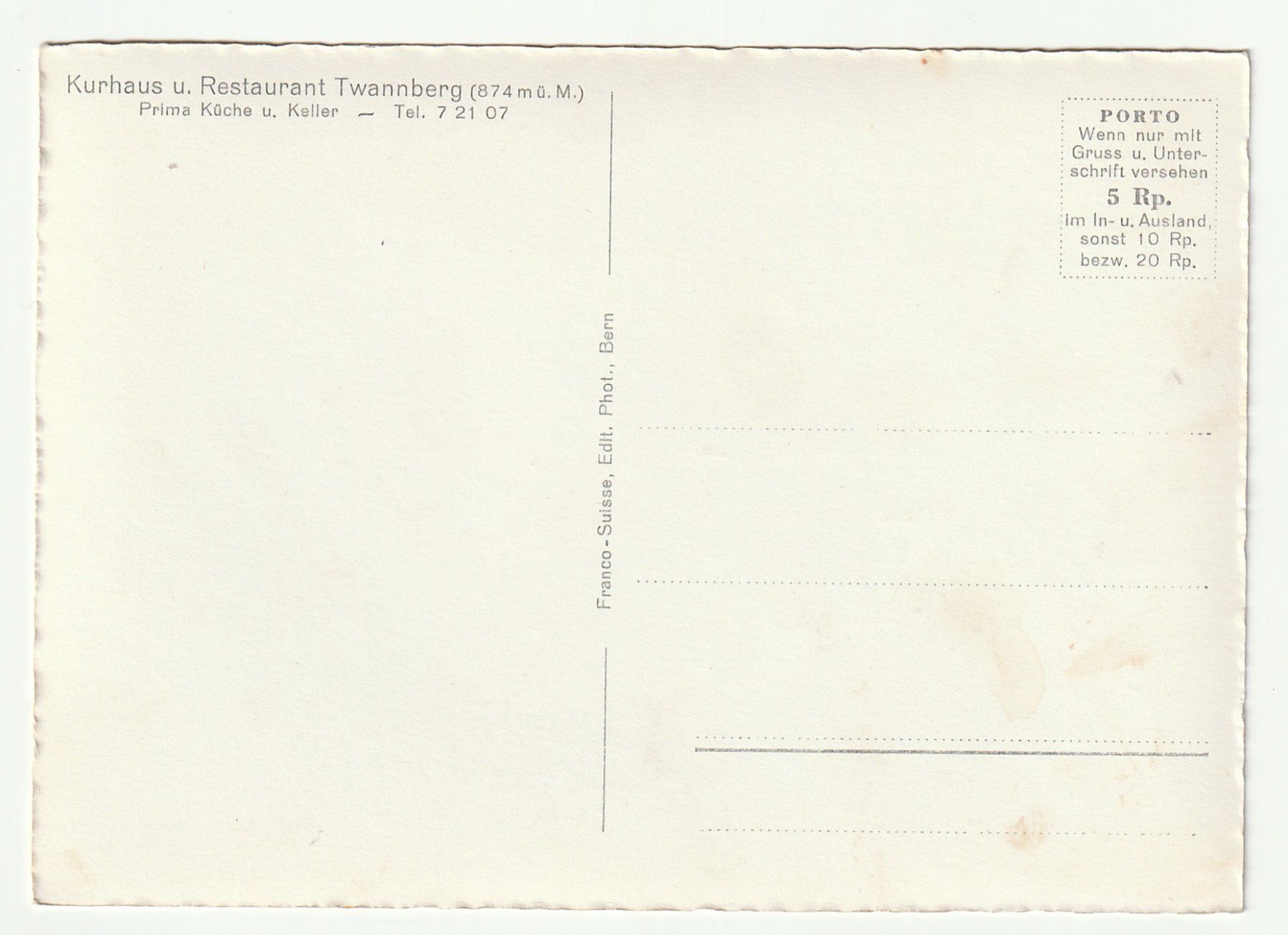 Cartoline postali: Twannberg, Kurhaus und Restaurant, Bern – Nuovo (secondo la descrizione) da St. Gallen venduto da Ricardo_Deals 1