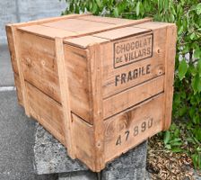 Schokoladen Transportkiste CHOCOLAT DE VILLARS 47890 m DECKE