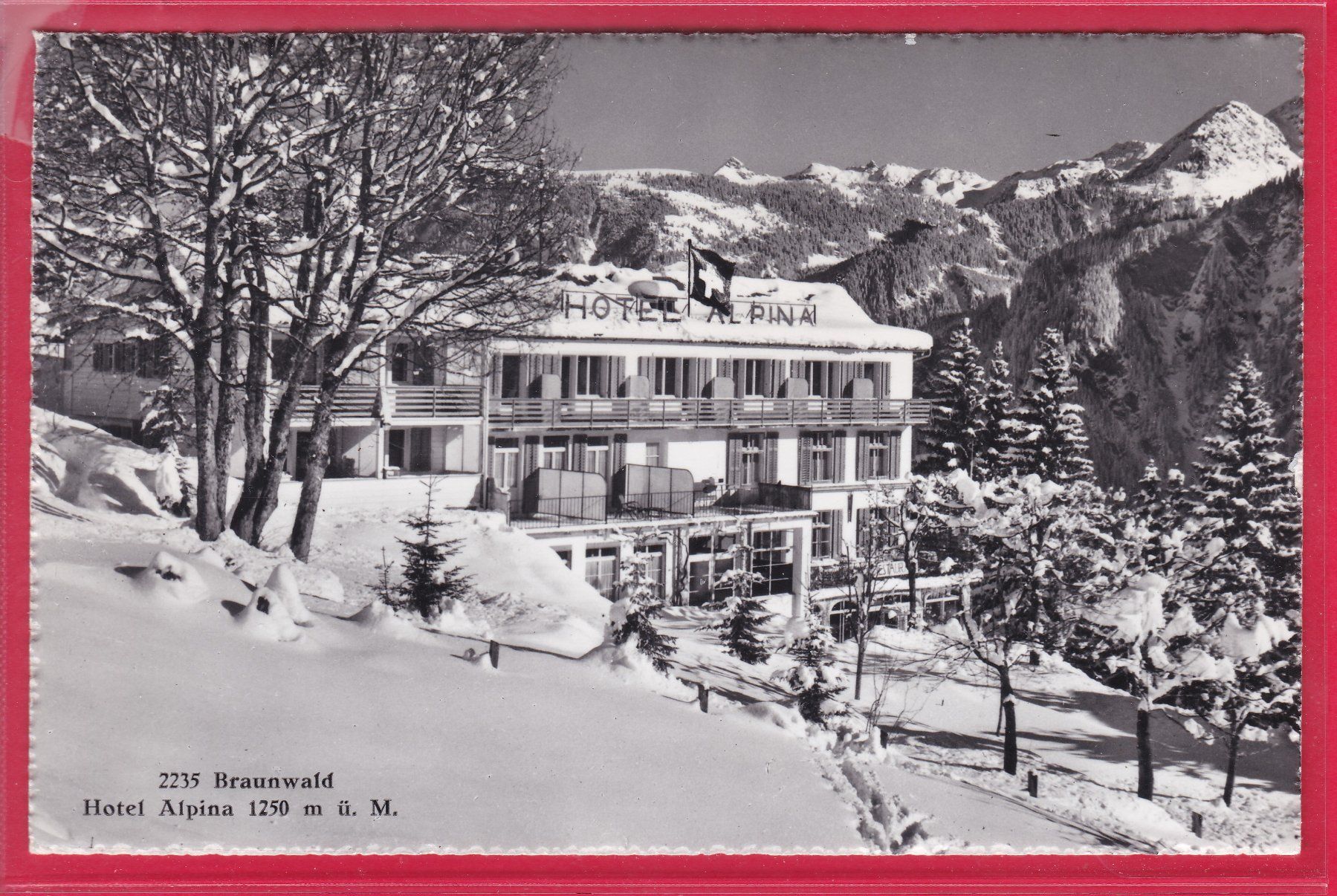Cartoline postali: BRAUNWALD, HOTEL ALPINA1250m – Usato da Oberrieden venduto da Gebirgsstelze