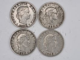 20 rappen 1896 Lot 4 Stück