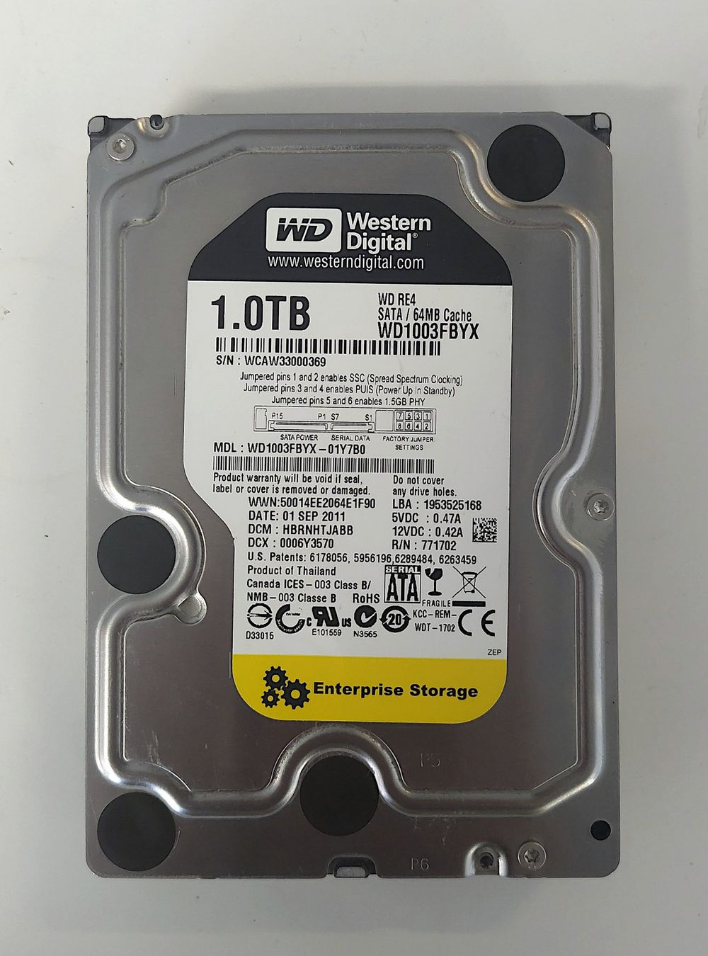 Western Digital Dischi rigidi: Western Digital Black HDD 1 Terabyte – Usato da Bern venduto da borcky