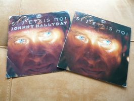 JOHNNY HALLYDAY 2 X SINGLES ECRITURES TITRES DIFFERENTES !