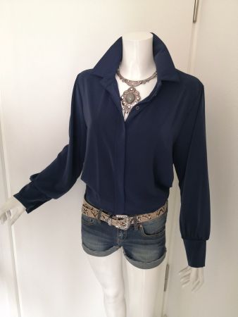 🤩MANGO VISKOSE BLUSE BLAU, NEU