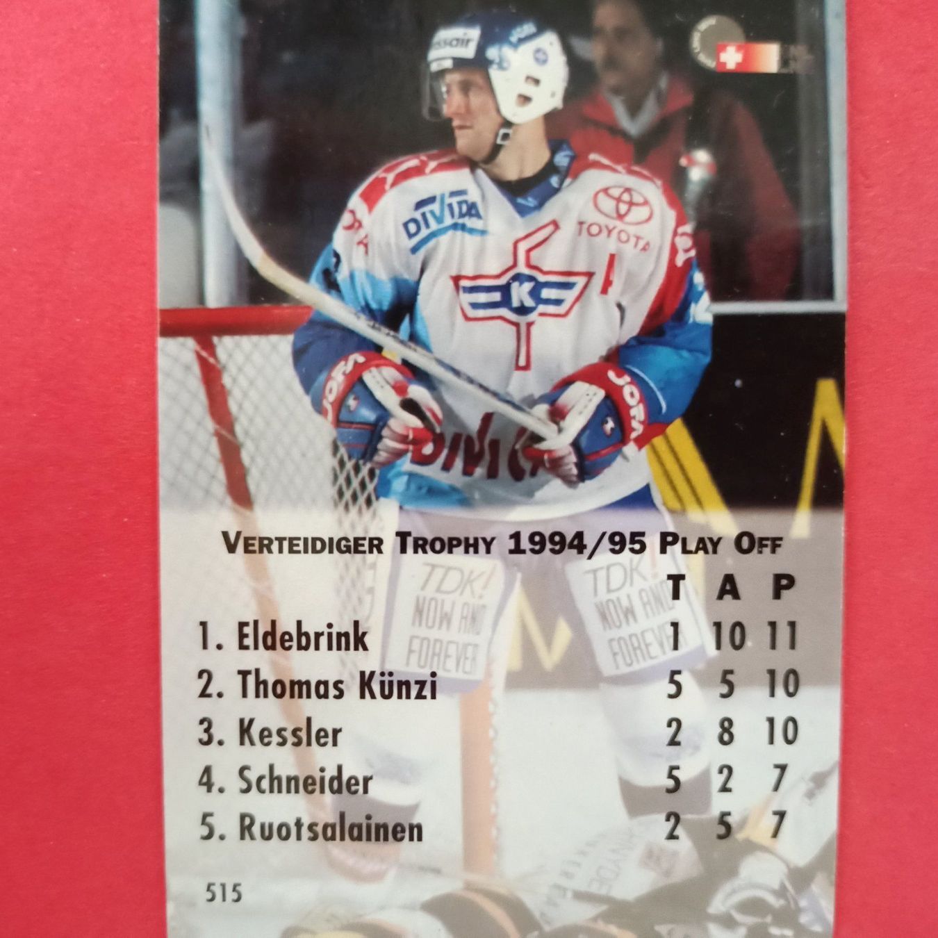Carte collezionabili: Andreas Eldebrink - EHC KLOTEN - 1994/95 – Usato da Dübendorf venduto da kb86_MOVIE 1