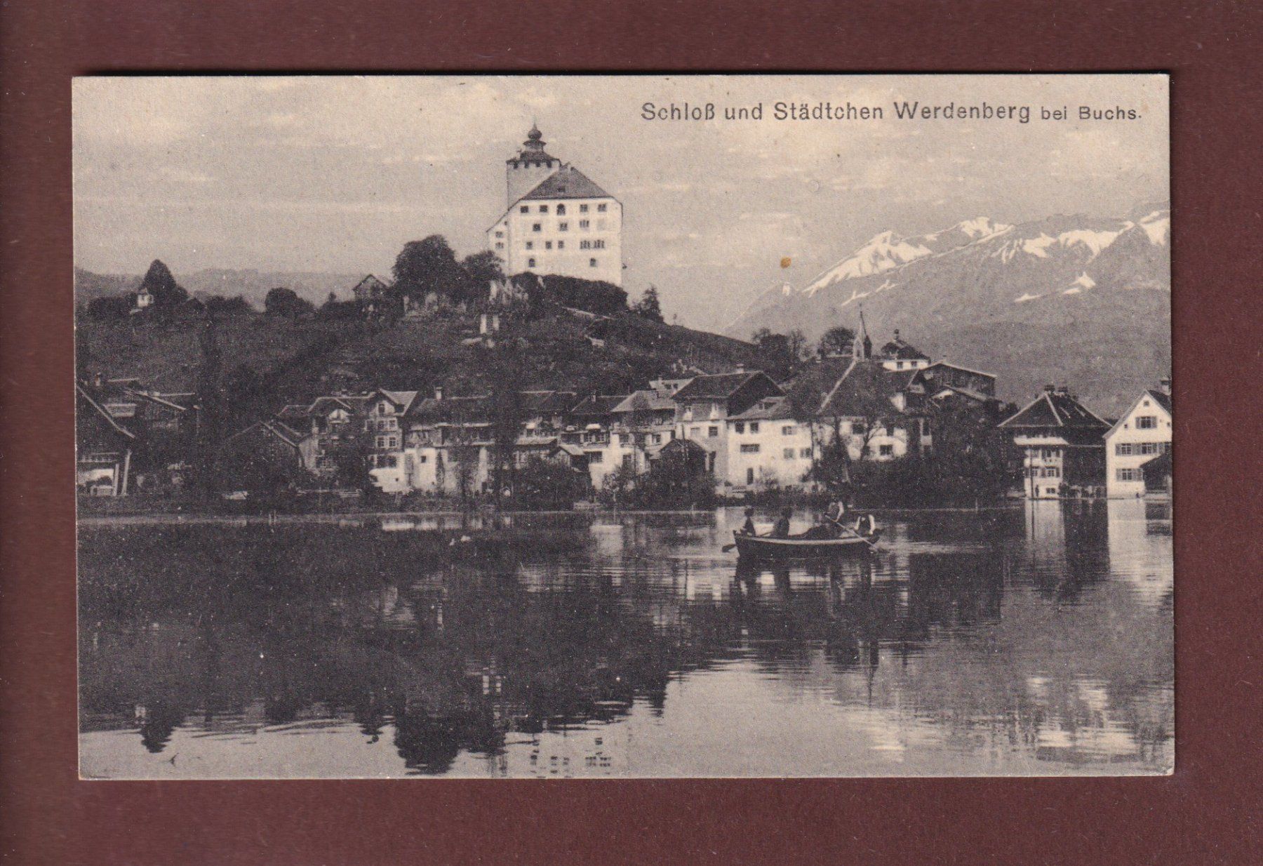 Cartoline postali: WERDENBERG bei Buchs - Teil mit Schloss – Usato da Pully venduto da nicecards