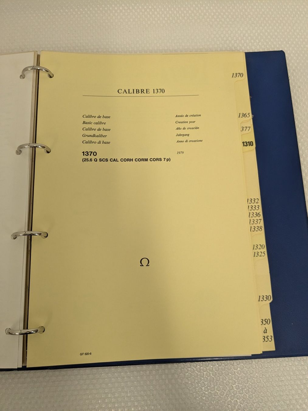 Bücher: Omega Ersatzteilkatalog GF 620-6 – Gebraucht aus Weinfelden von blaukreuz_brocki_TG 8