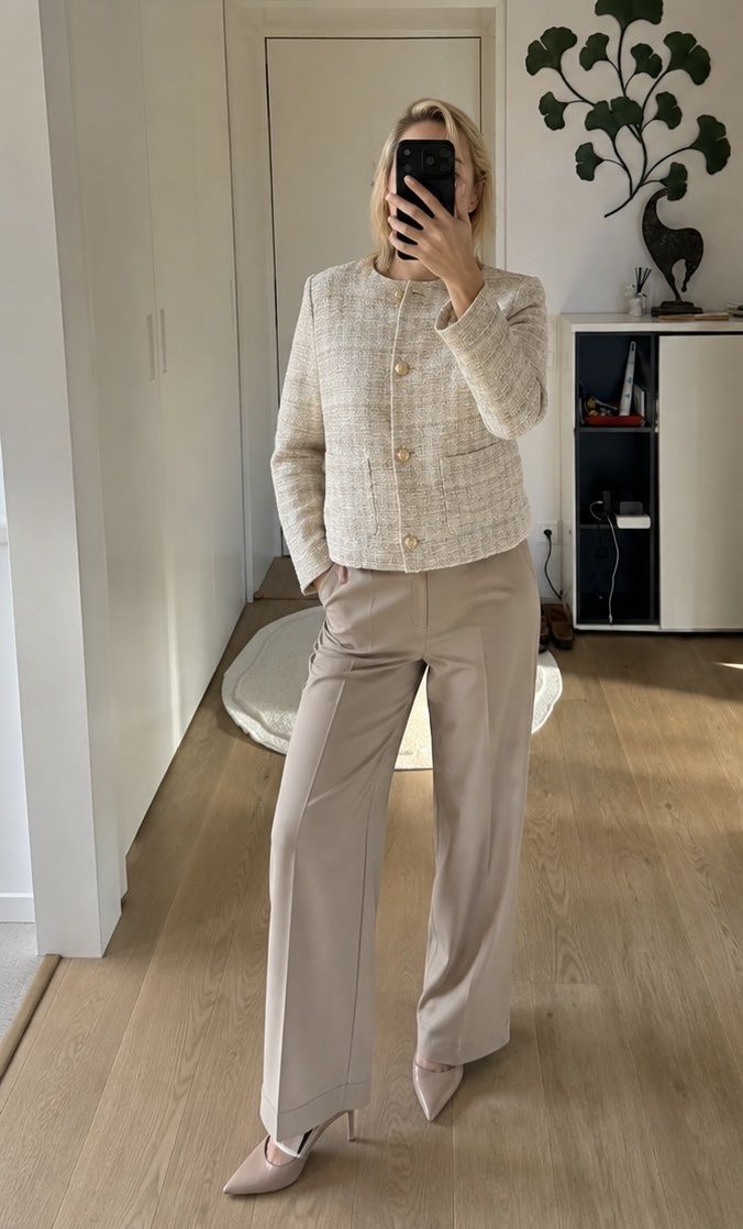 Max Mara Giacche: Giacca Max Mara tweed beige oro donna – Usato da Lugano venduto da fer_ckb9 2